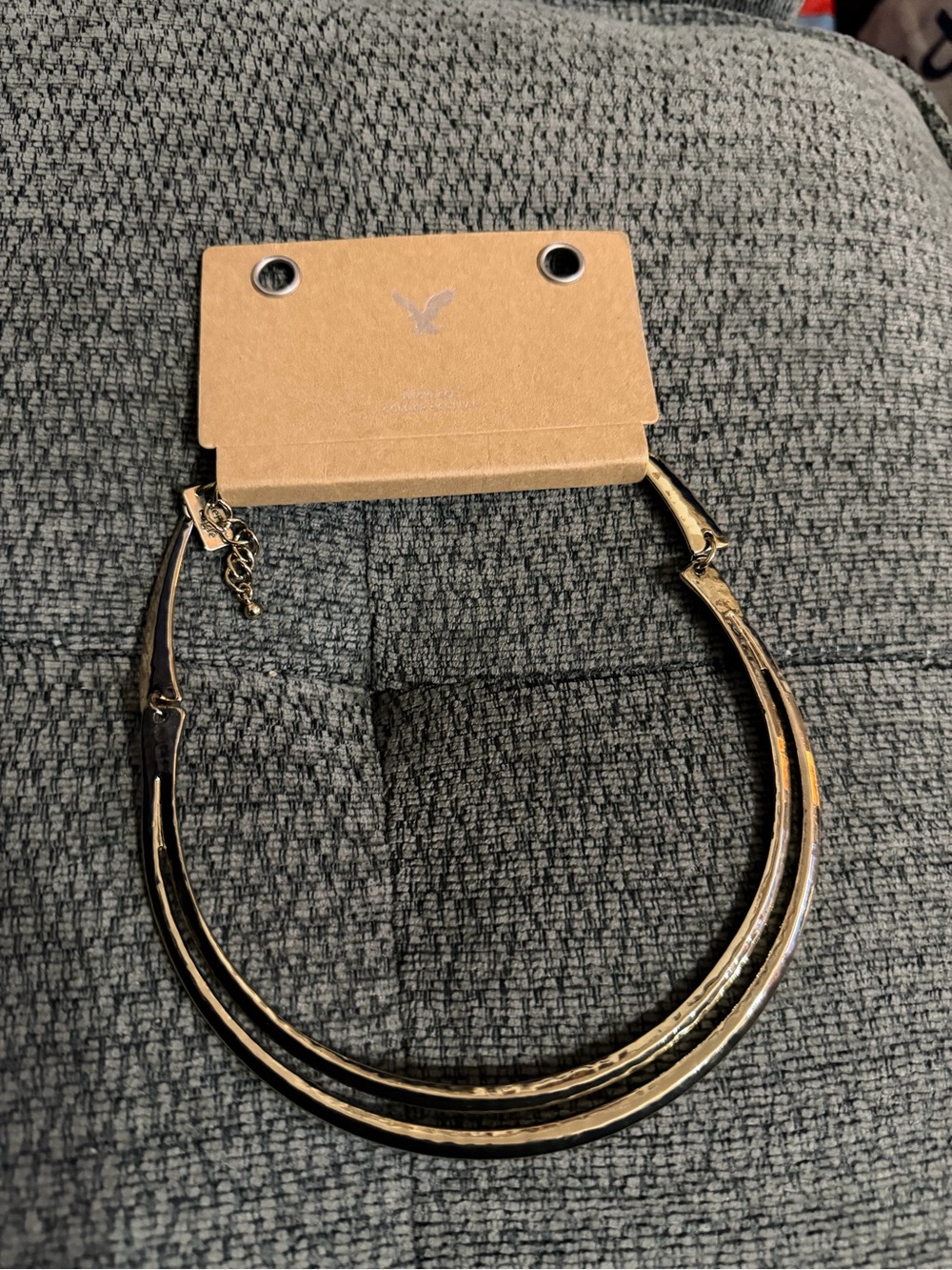 American Eagle Outfitters Gold-Tone Layered Hammered Necklace